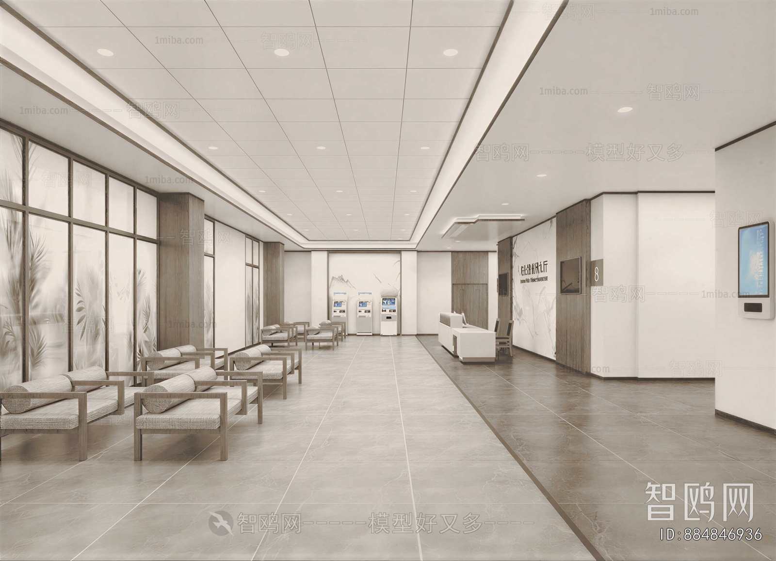 New Chinese Style Hospital Hall