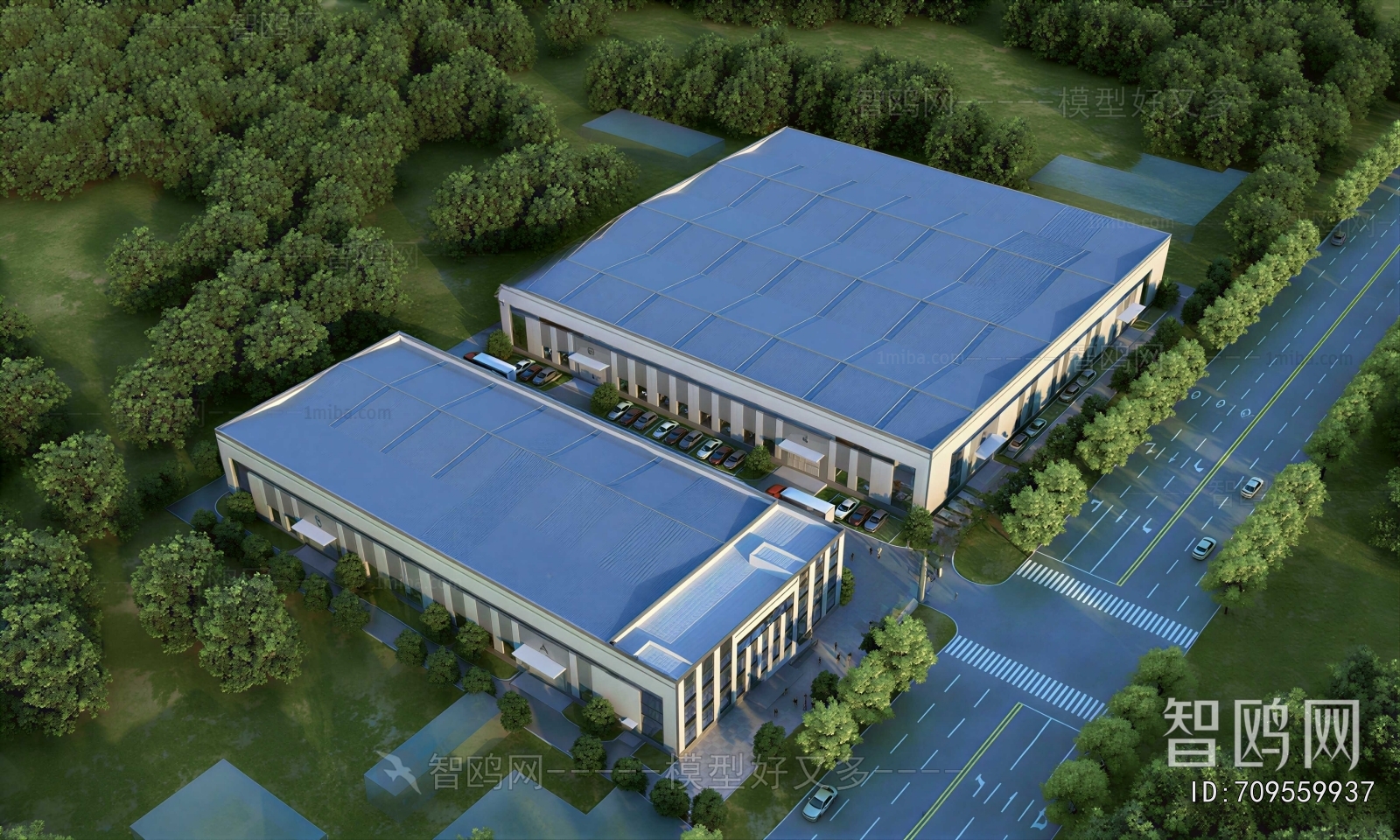 Modern Architectural Bird's-eye View Planning