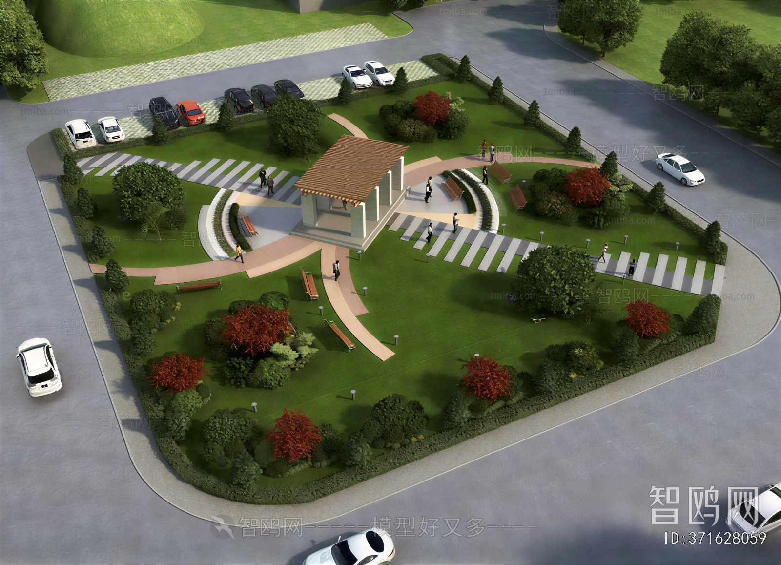 Modern Architectural Bird's-eye View Planning