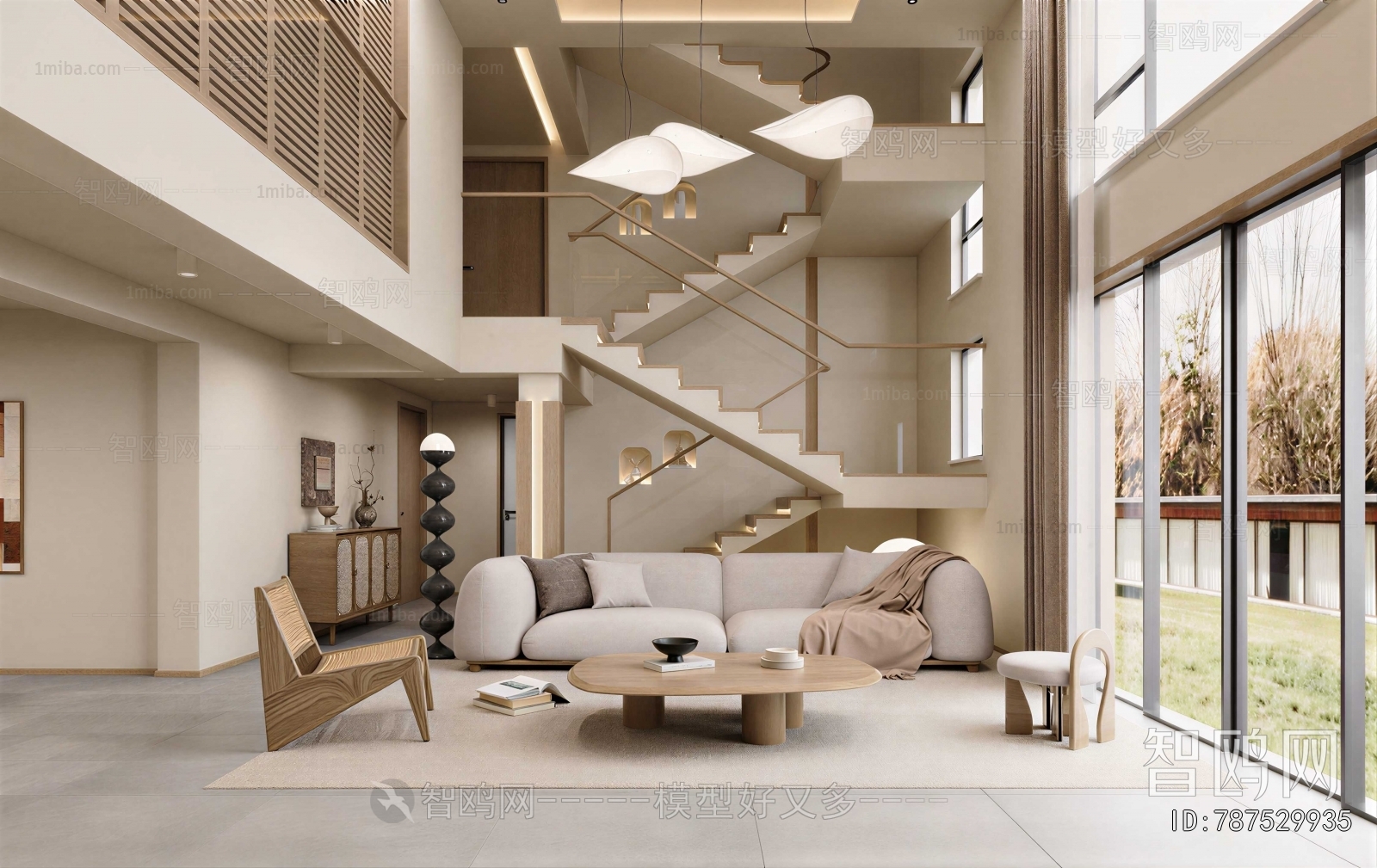 Wabi-sabi Style A Living Room