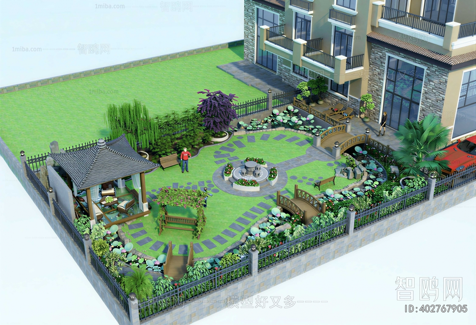 Modern Architectural Bird's-eye View Planning
