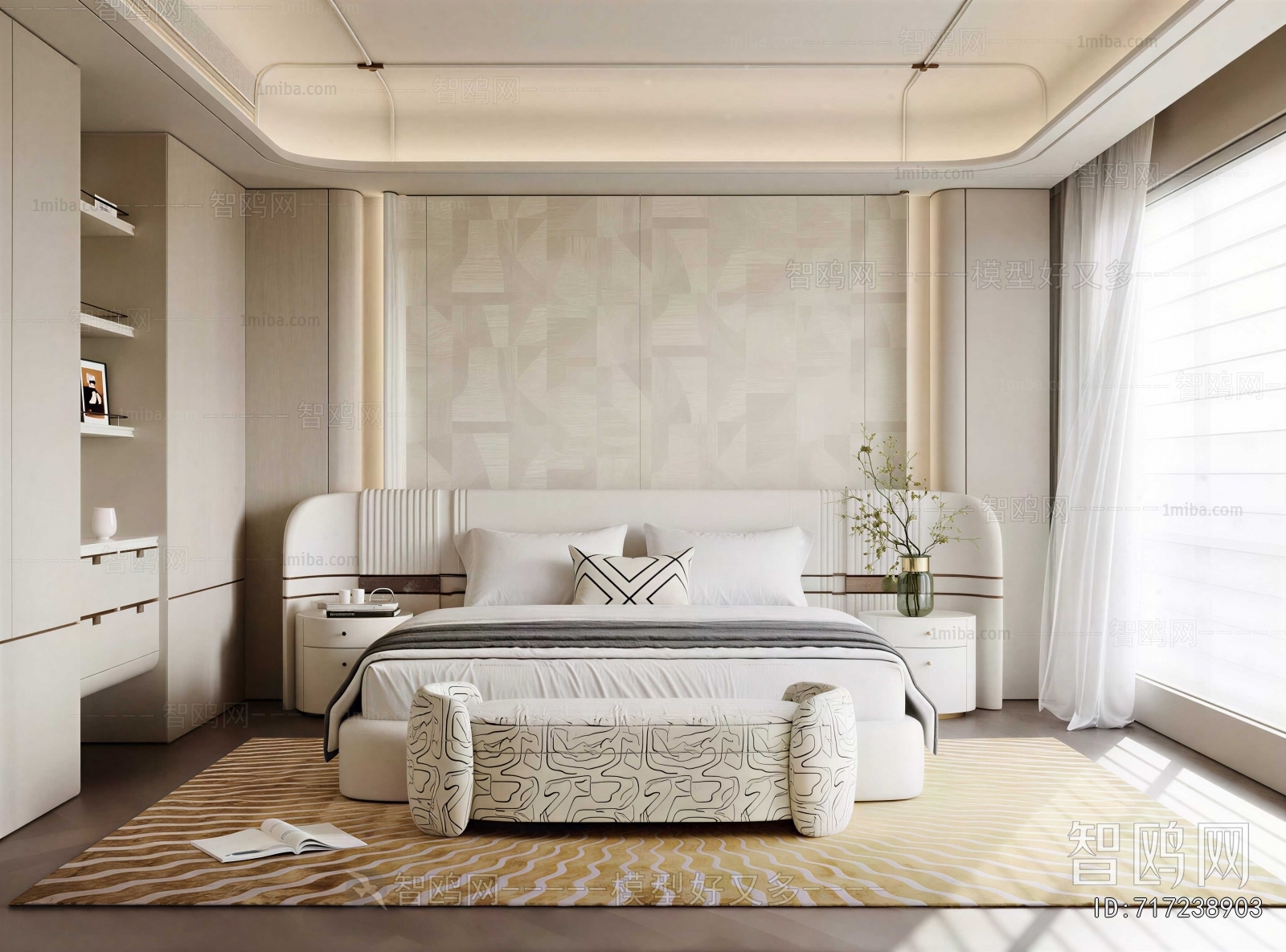 Modern Wabi-sabi Style Bedroom