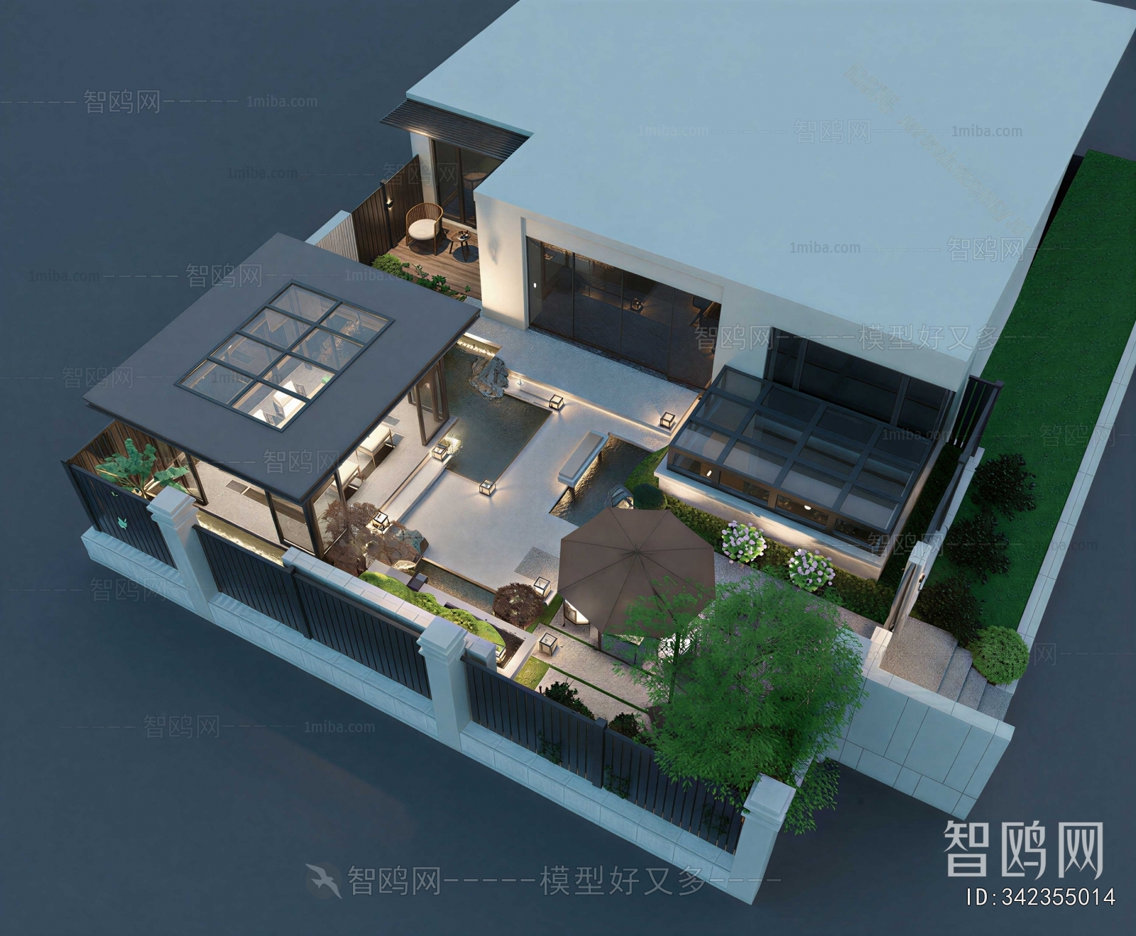 Modern Courtyard/landscape