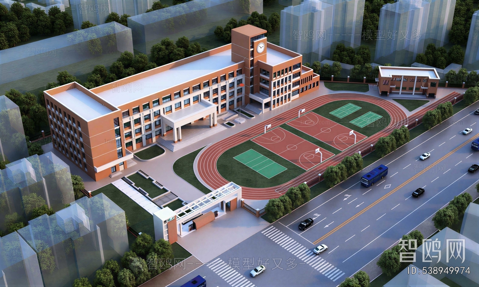 Modern Architectural Bird's-eye View Planning