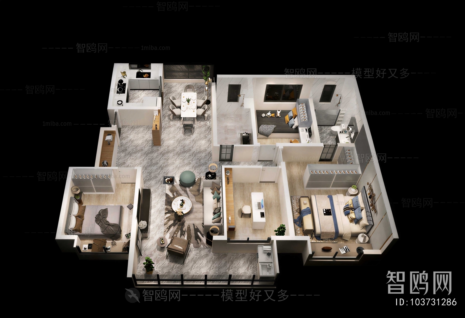 Modern A Bird's-eye View Of Home Decoration