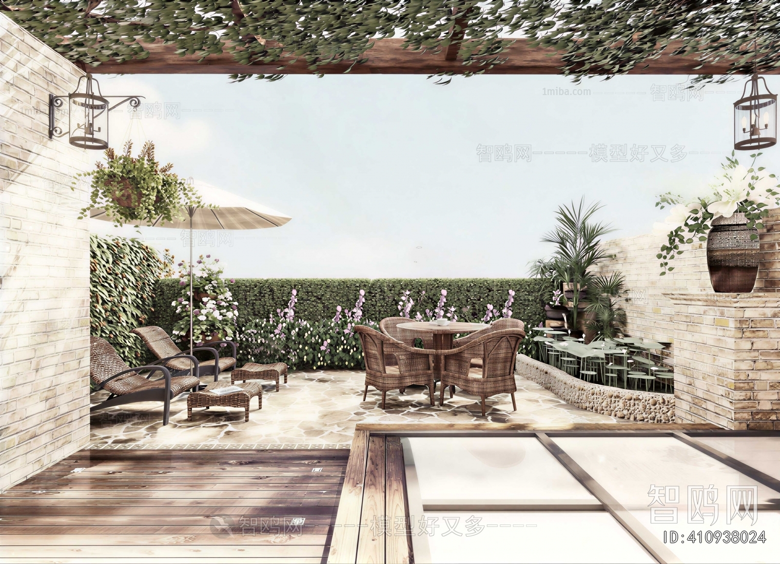 Modern Courtyard/landscape
