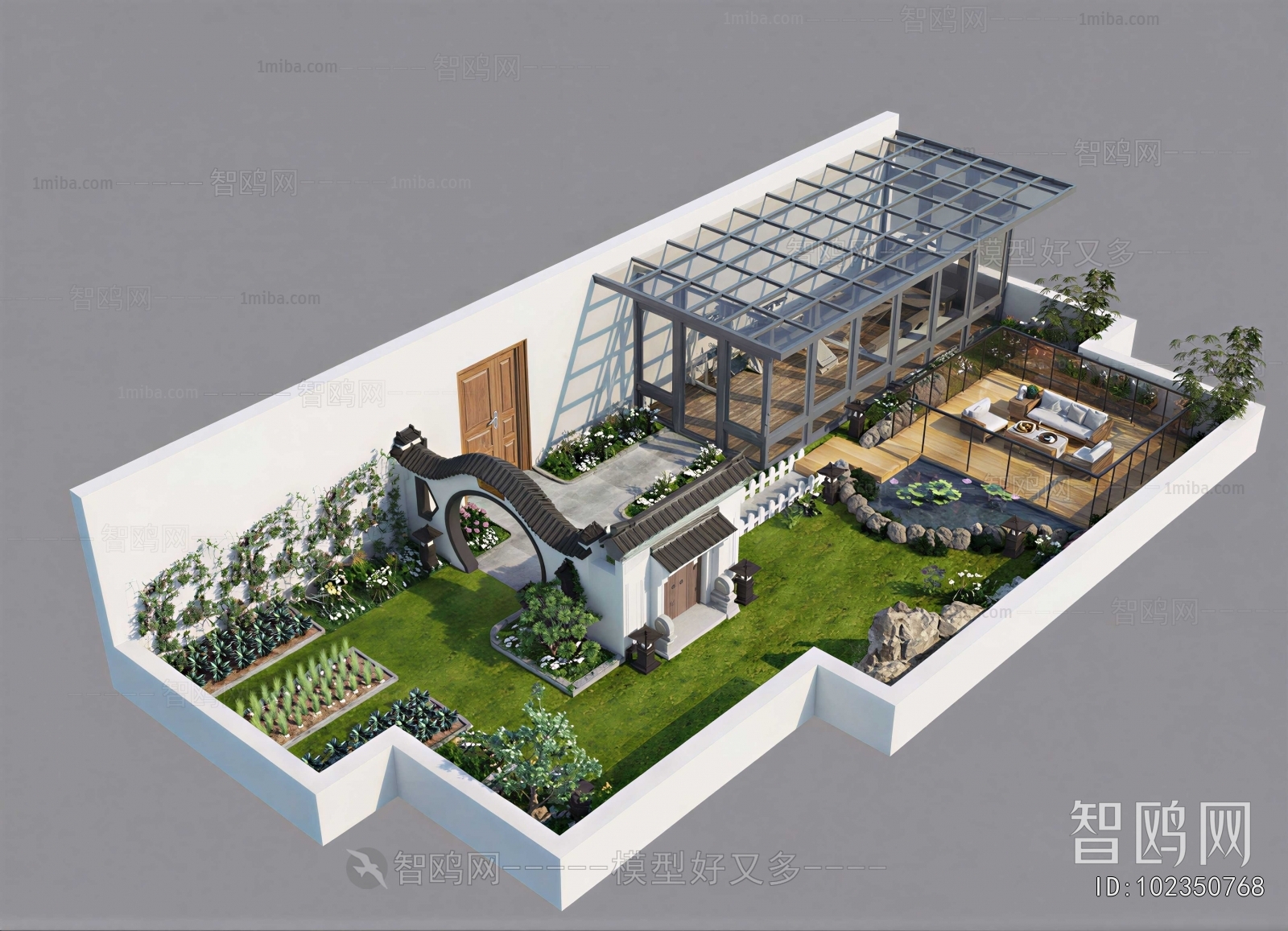 Modern Architectural Bird's-eye View Planning