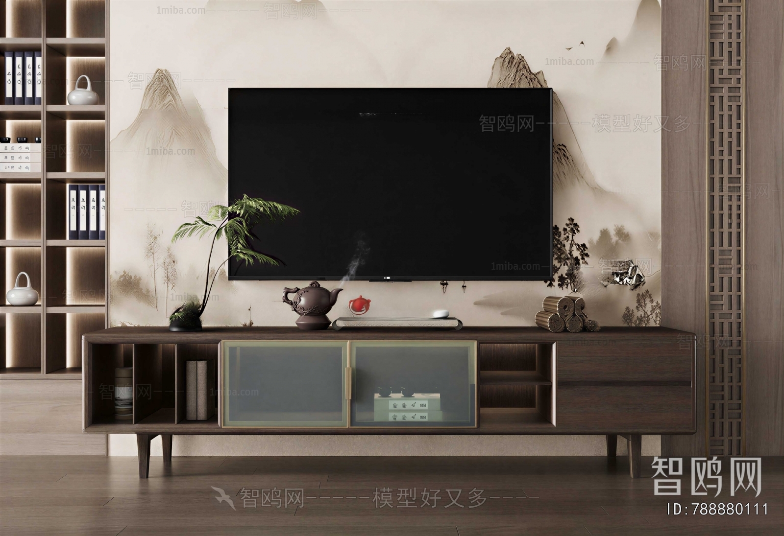 New Chinese Style TV Cabinet