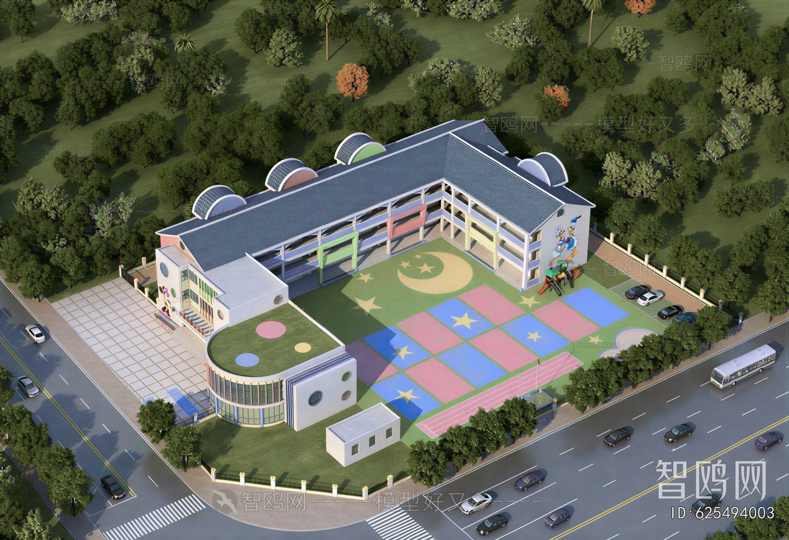 Modern Architectural Bird's-eye View Planning