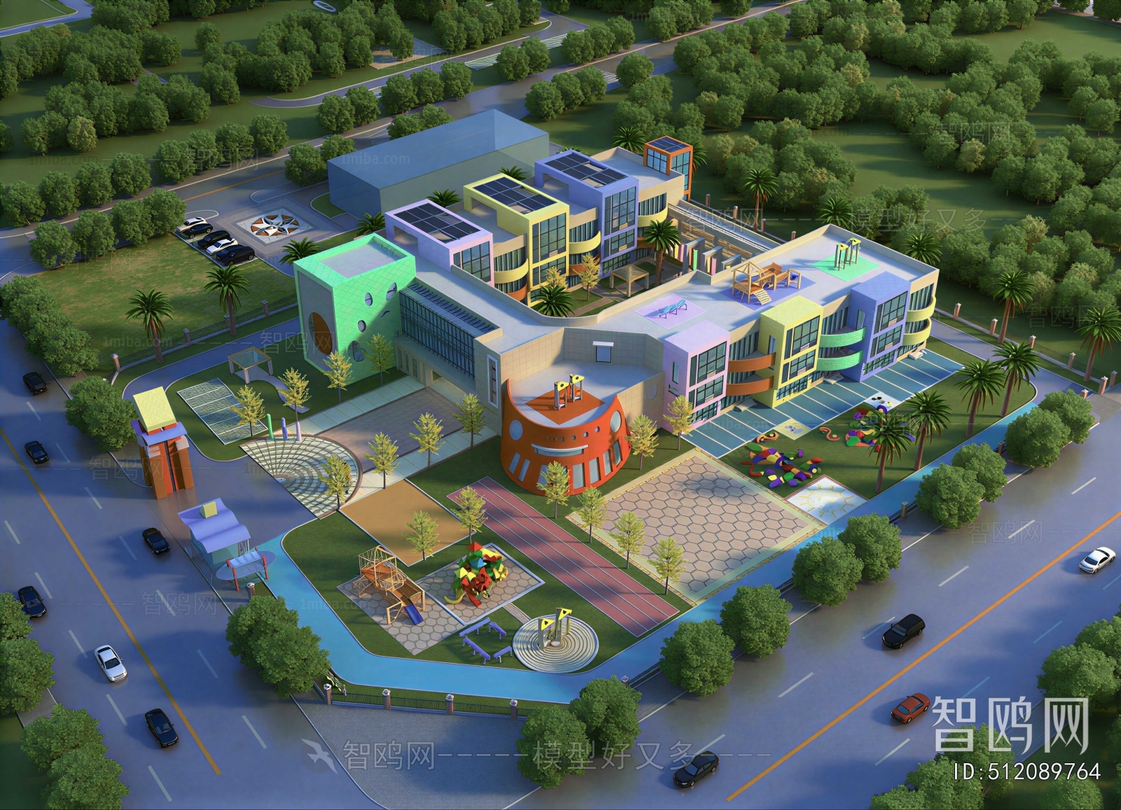 Modern Architectural Bird's-eye View Planning