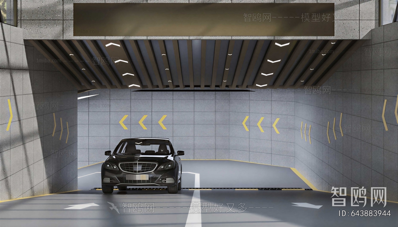 Modern Underground Parking Lot