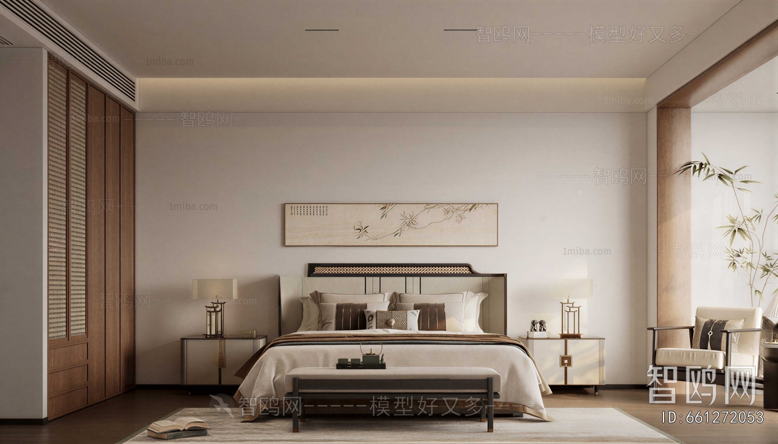 New Chinese Style Bedroom