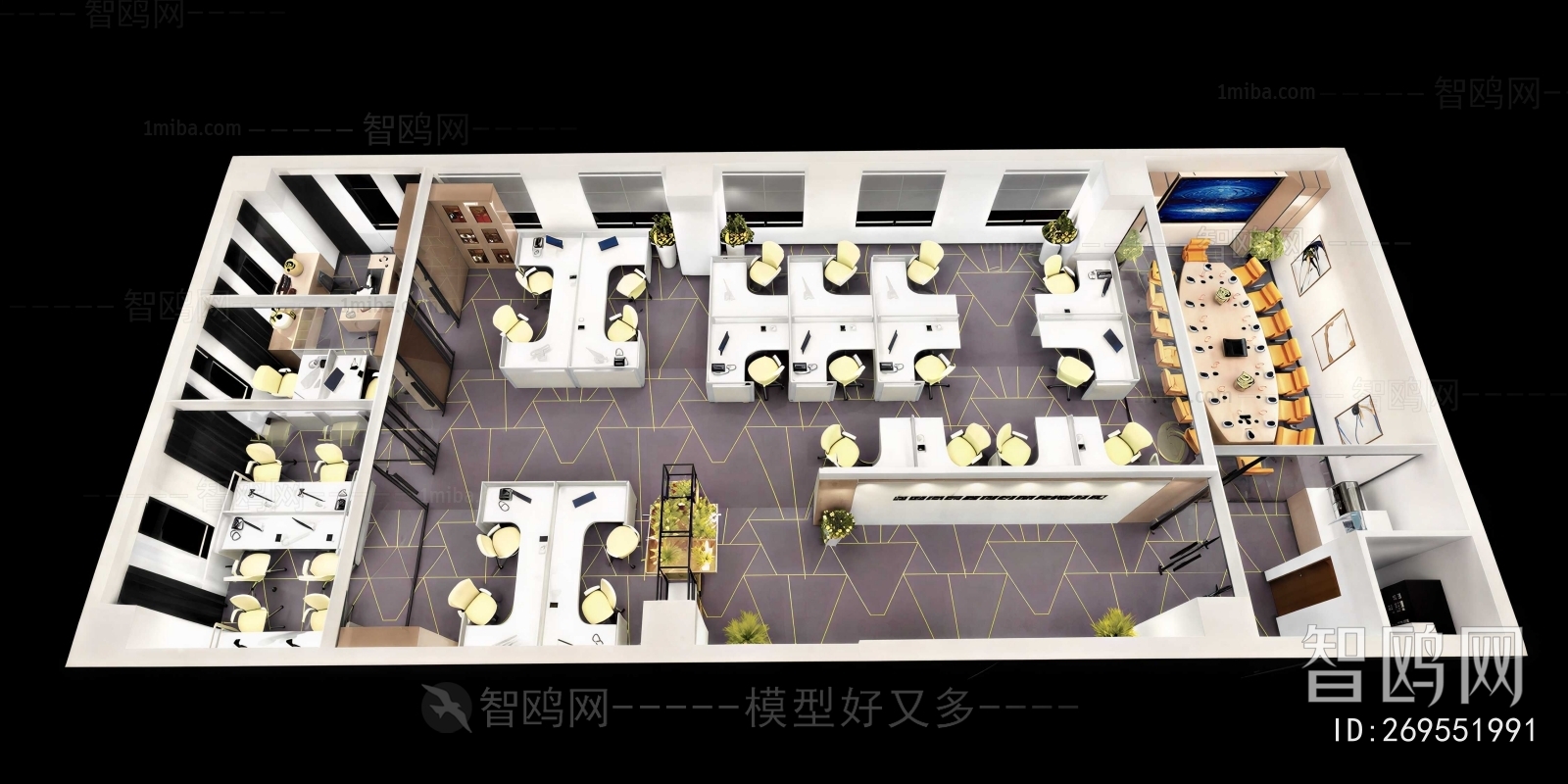 Modern Architectural Bird's-eye View Planning