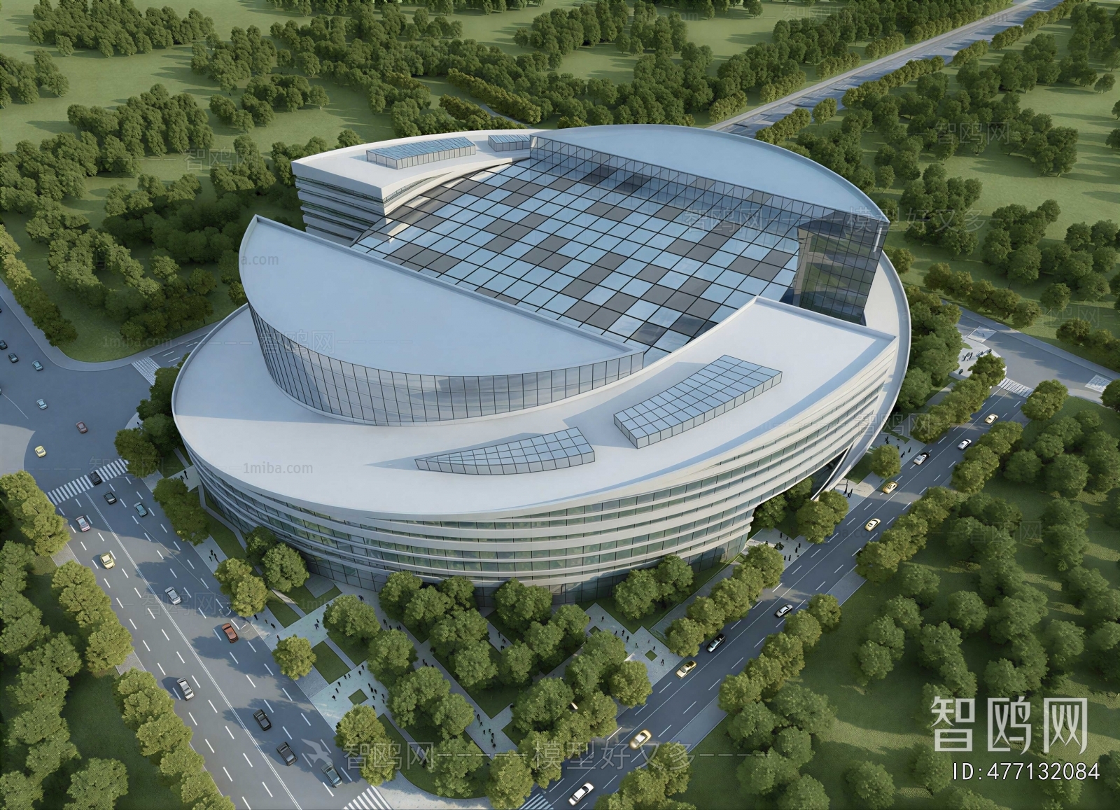 Modern Architectural Bird's-eye View Planning