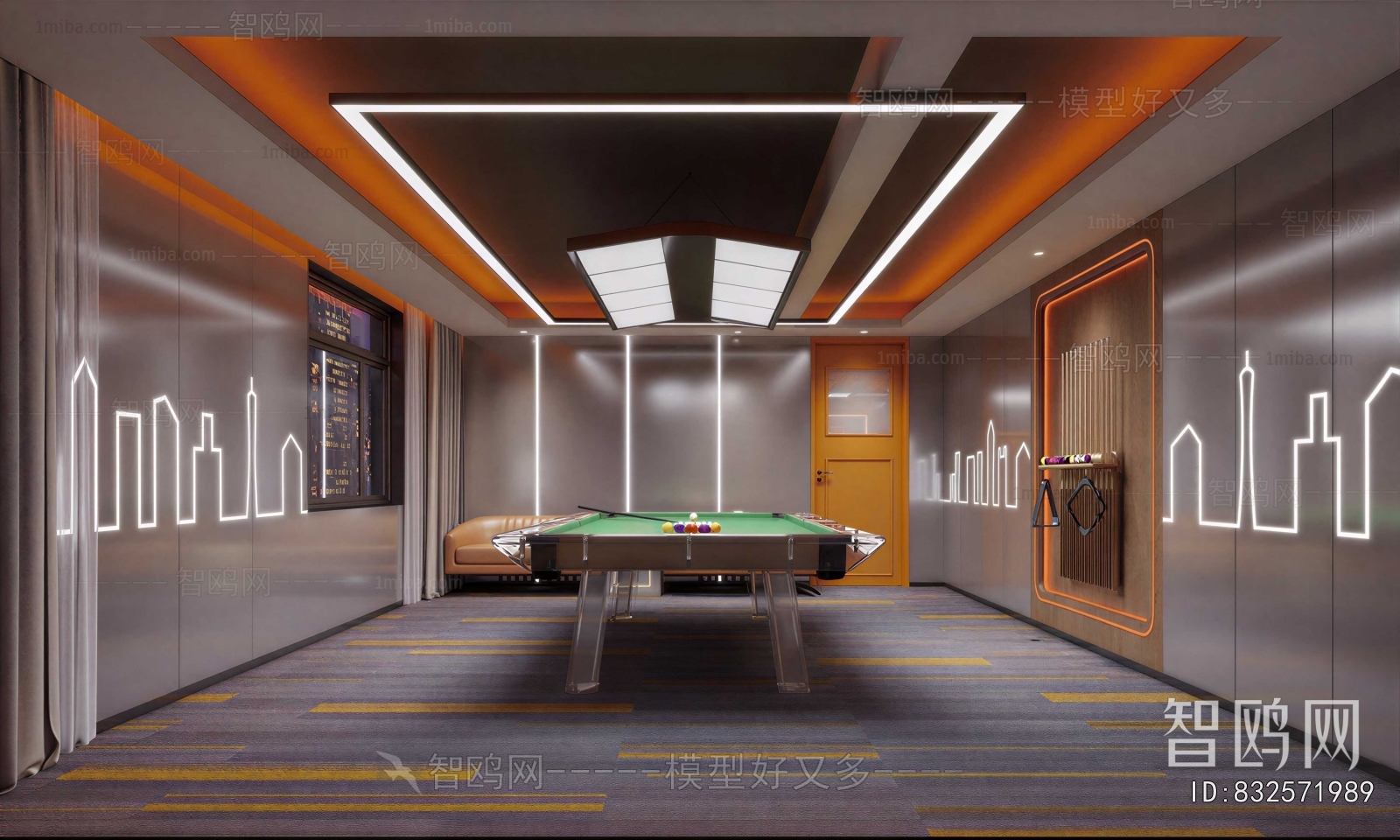 Modern Billiards Room