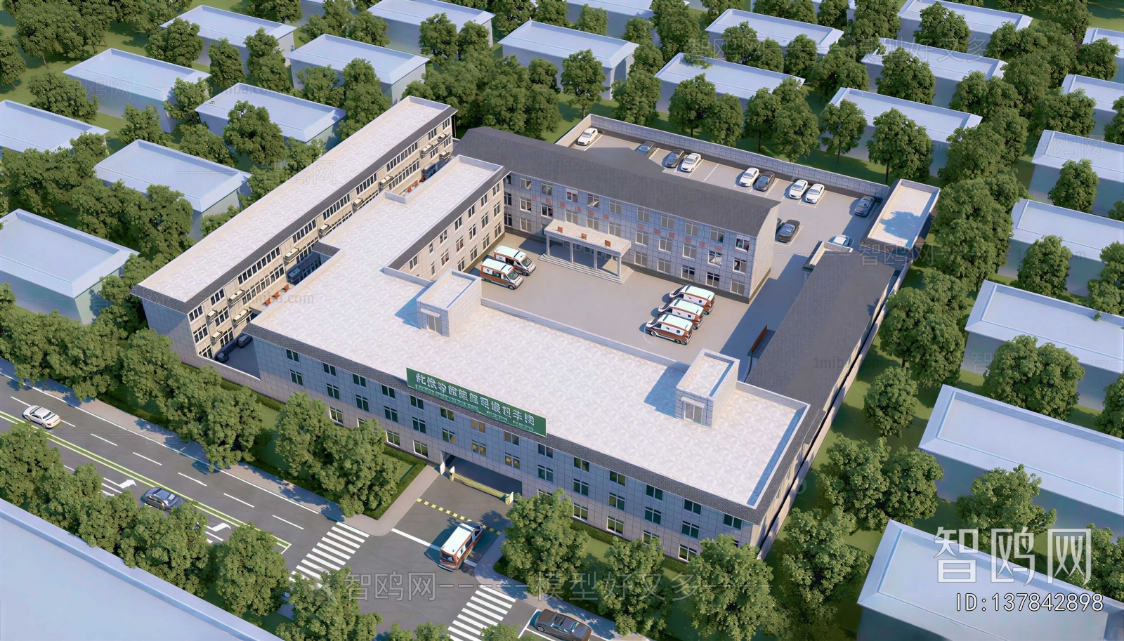 Modern Architectural Bird's-eye View Planning