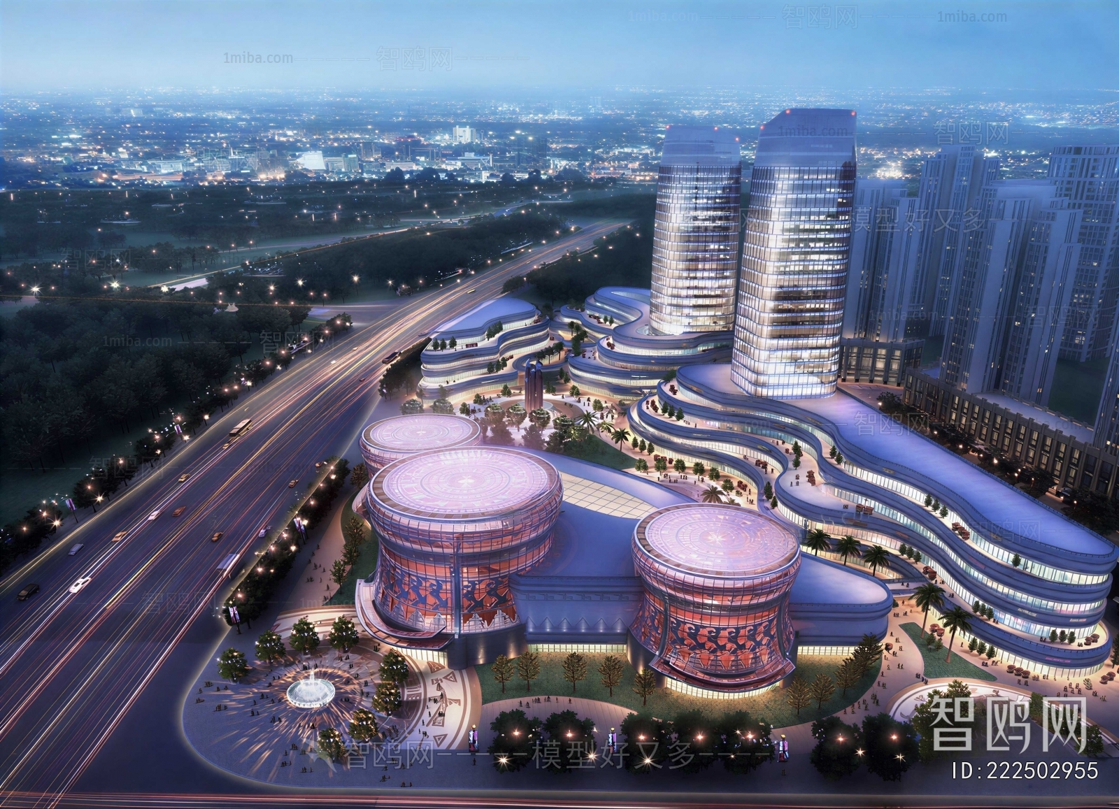 Modern Architectural Bird's-eye View Planning