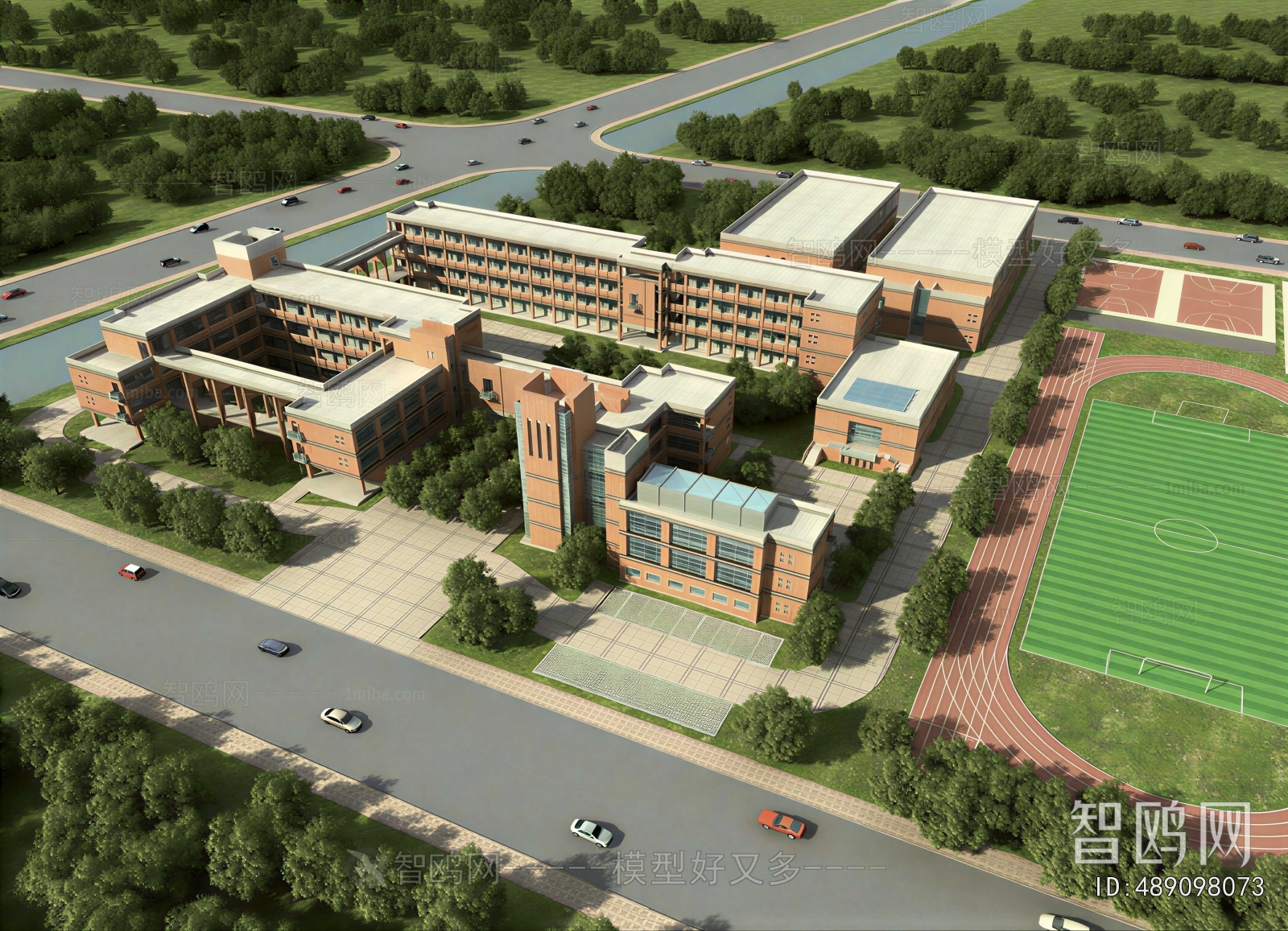 Modern Architectural Bird's-eye View Planning