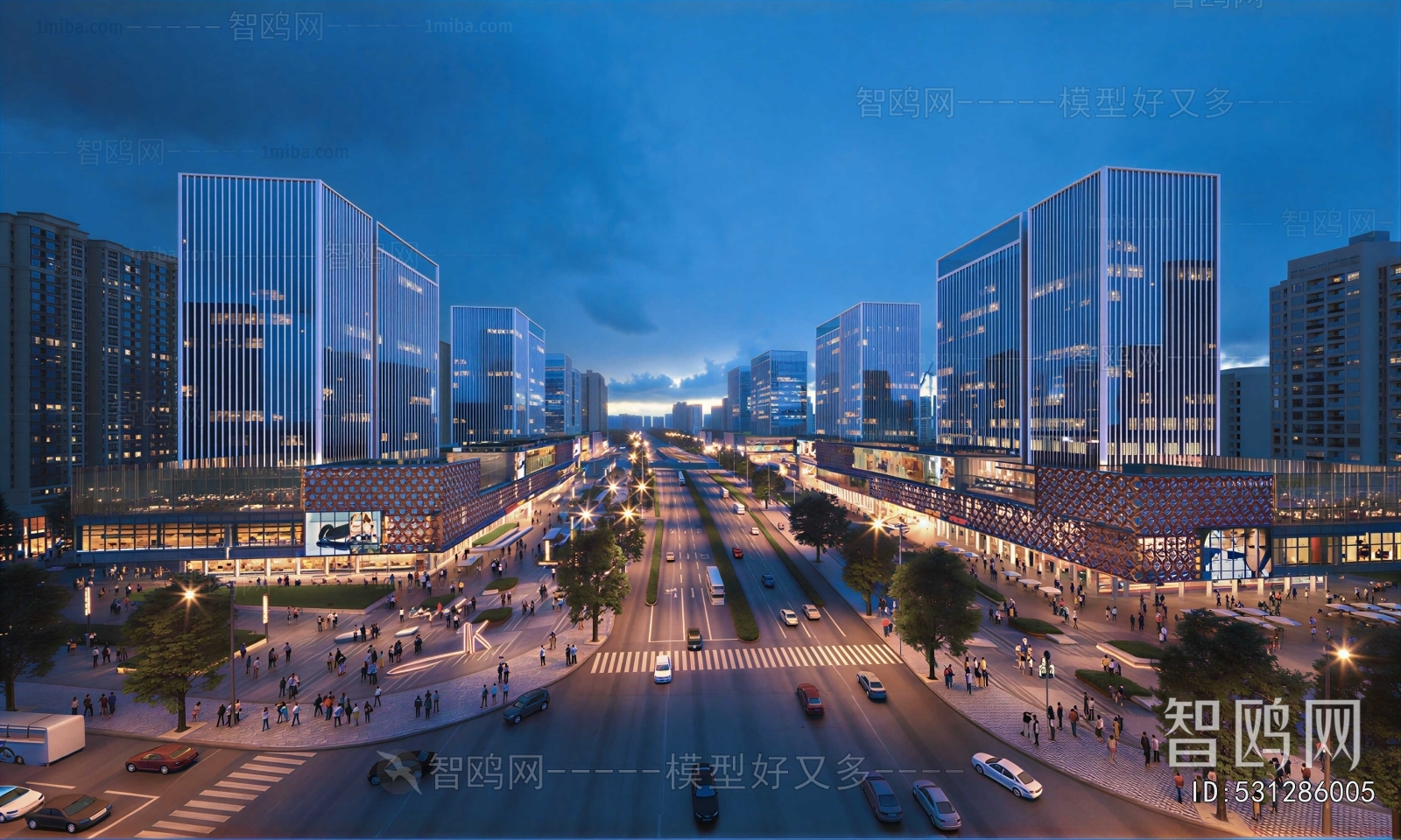 Modern Architectural Bird's-eye View Planning