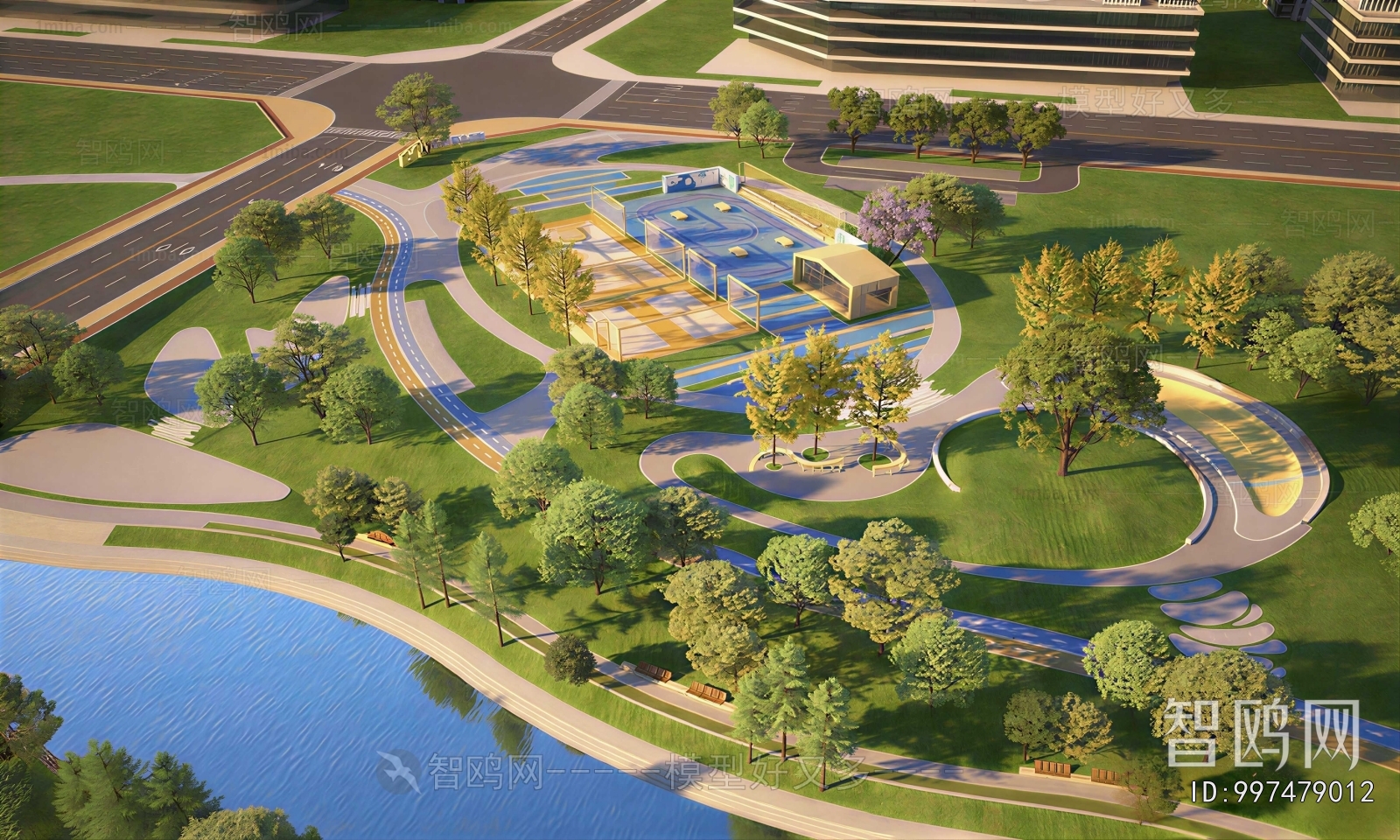 Modern Park Landscape
