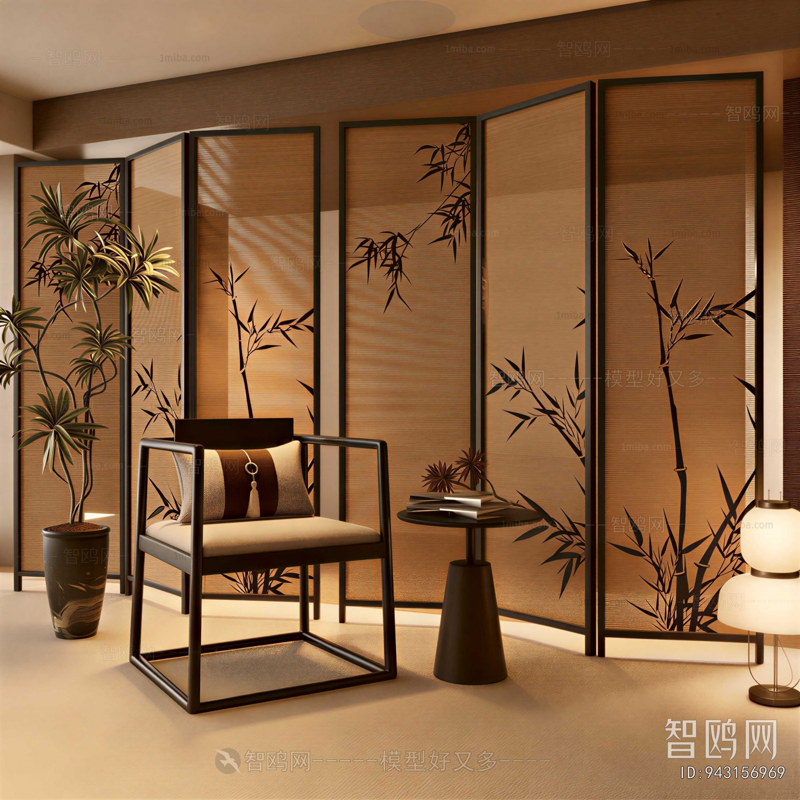 New Chinese Style Lounge Chair
