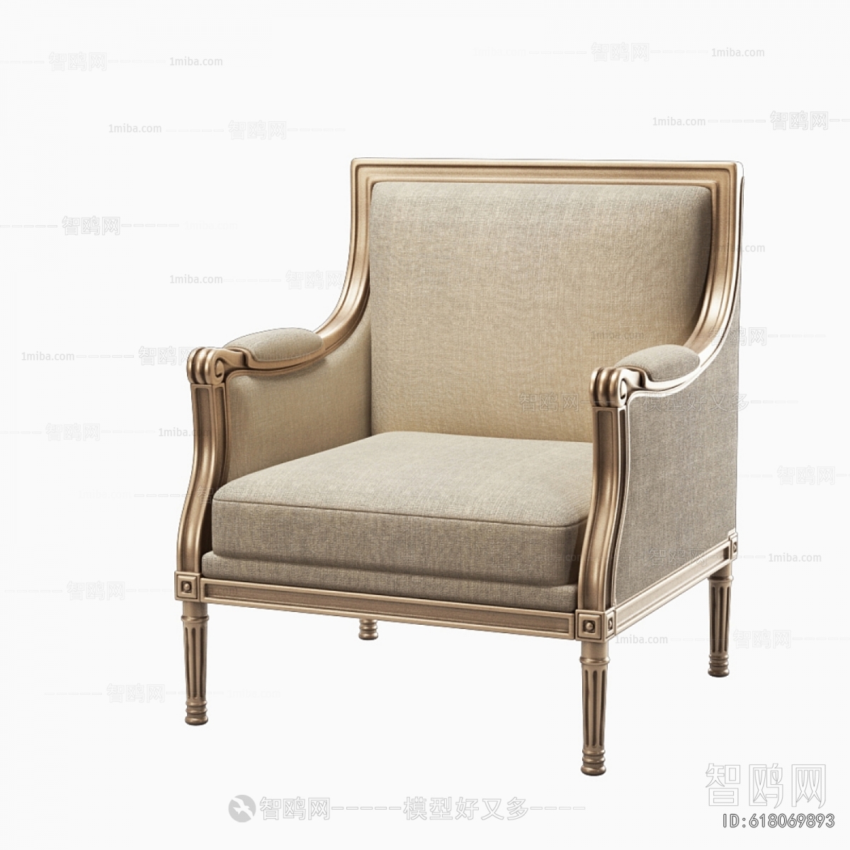 Simple European Style Lounge Chair