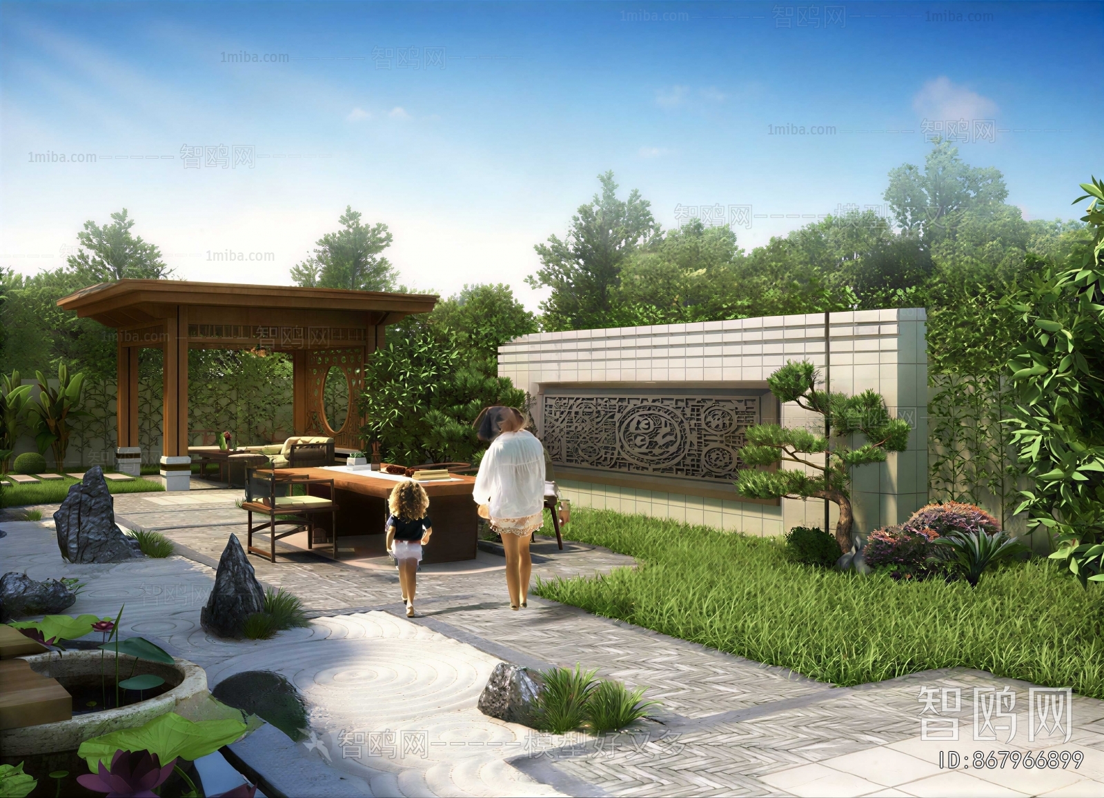 New Chinese Style Courtyard/landscape