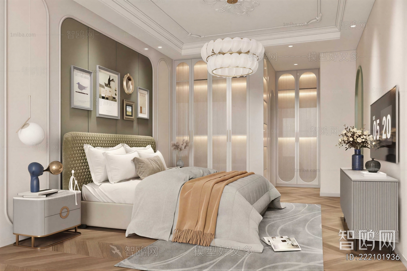 Simple European Style Bedroom