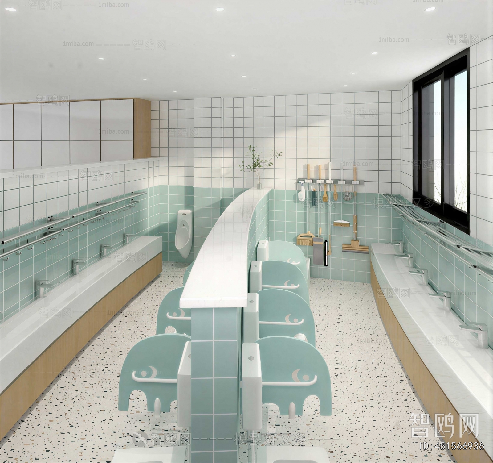 Modern Children's Restroom