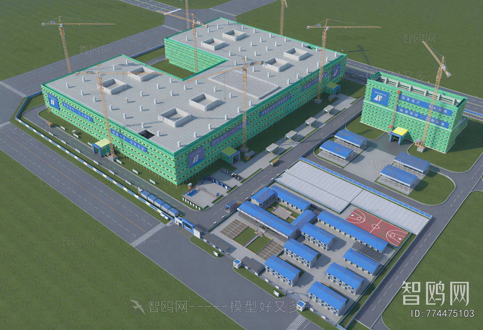 Modern Architectural Bird's-eye View Planning