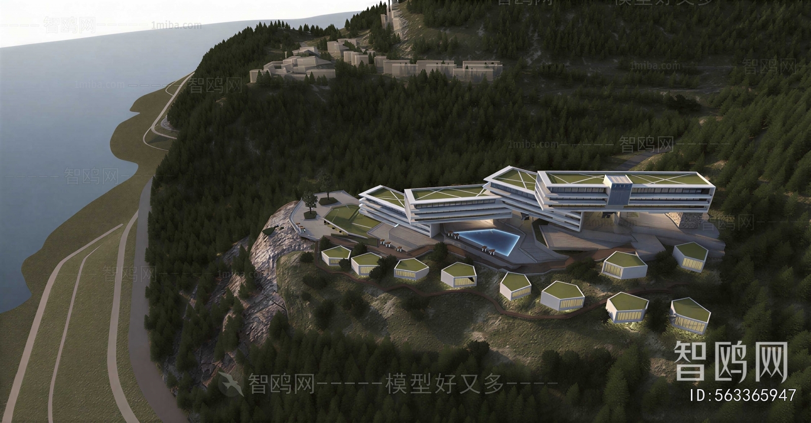 Modern Architectural Bird's-eye View Planning