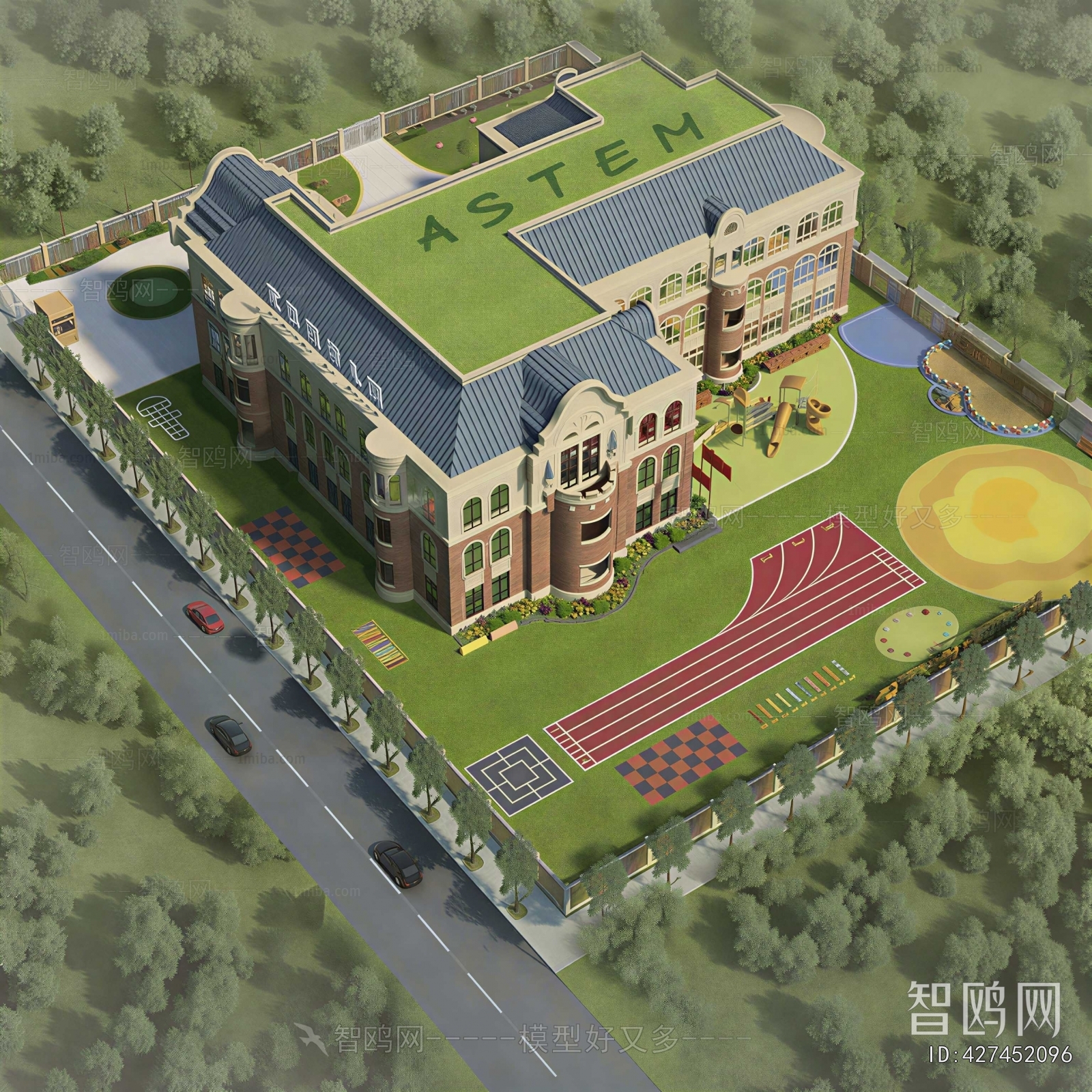 Modern Architectural Bird's-eye View Planning