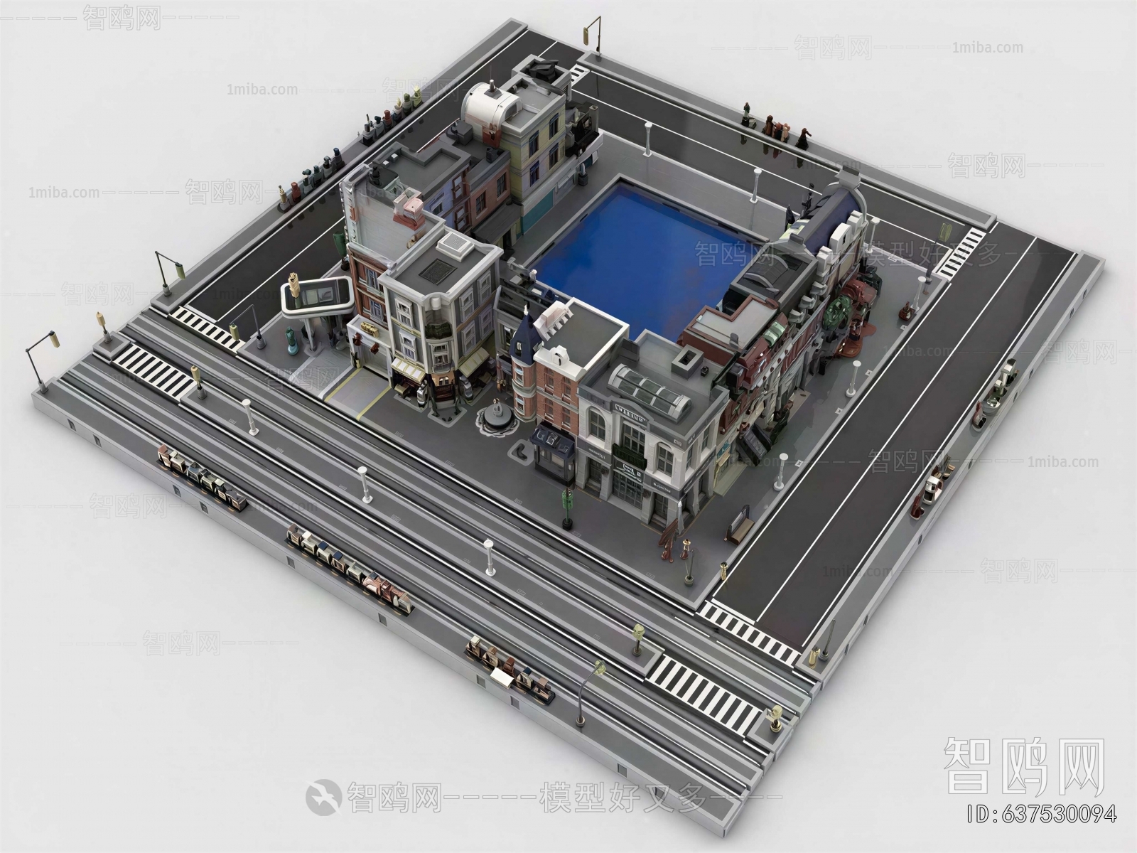 Modern Architectural Bird's-eye View Planning