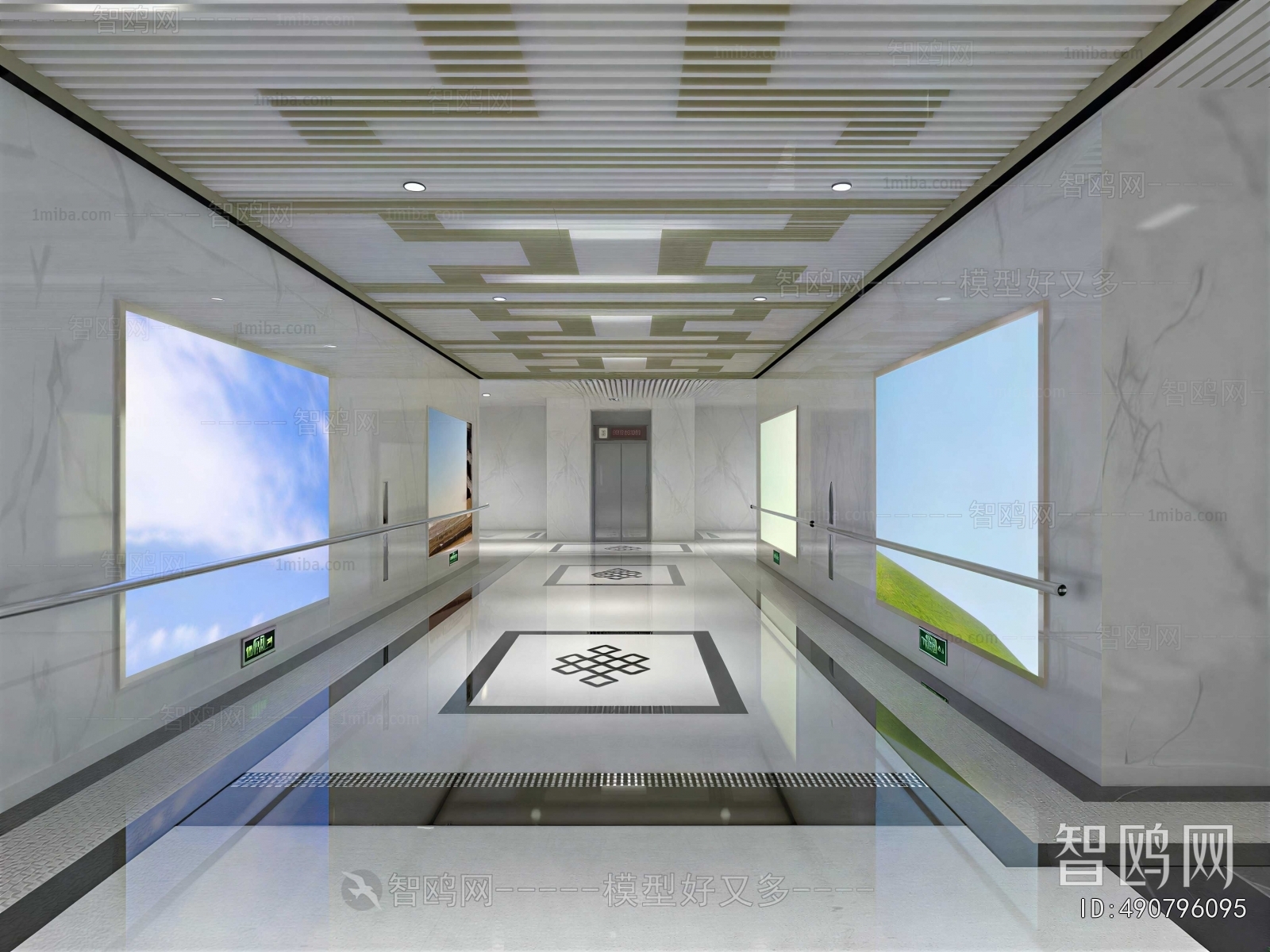 Modern Office Elevator Hall