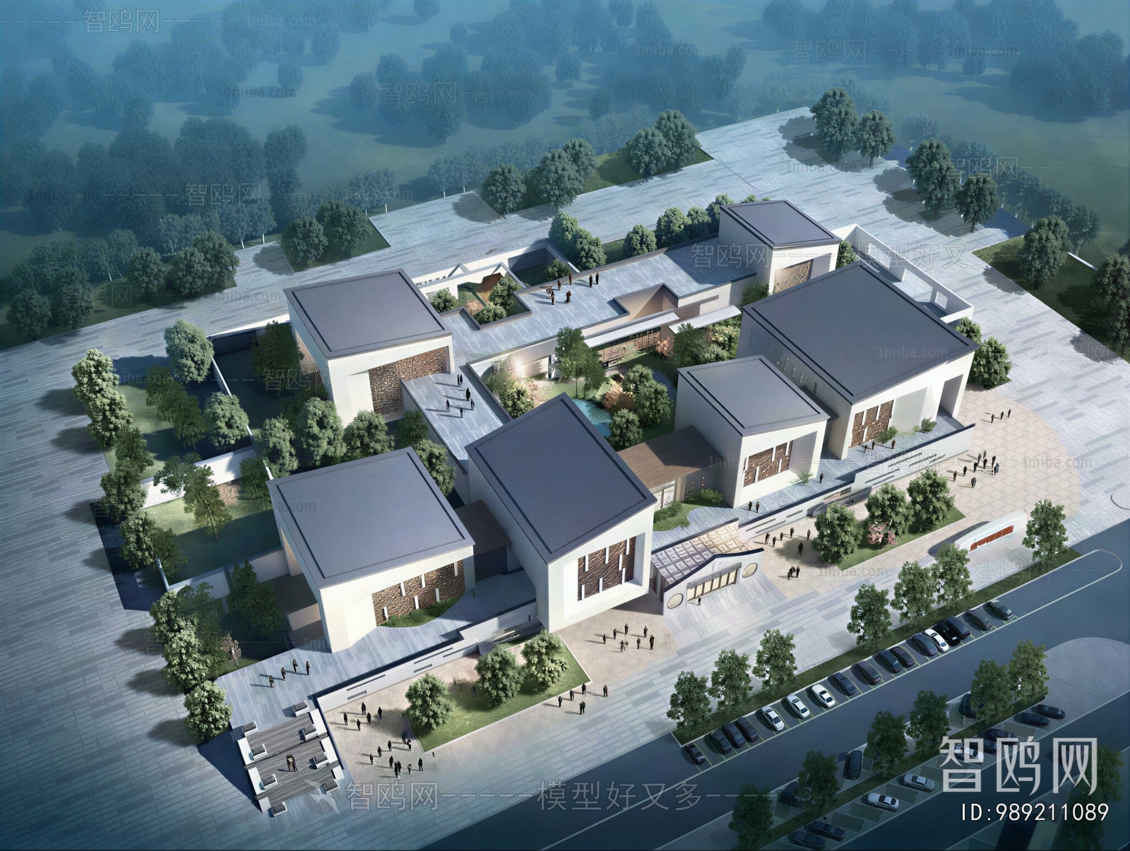 Modern Architectural Bird's-eye View Planning