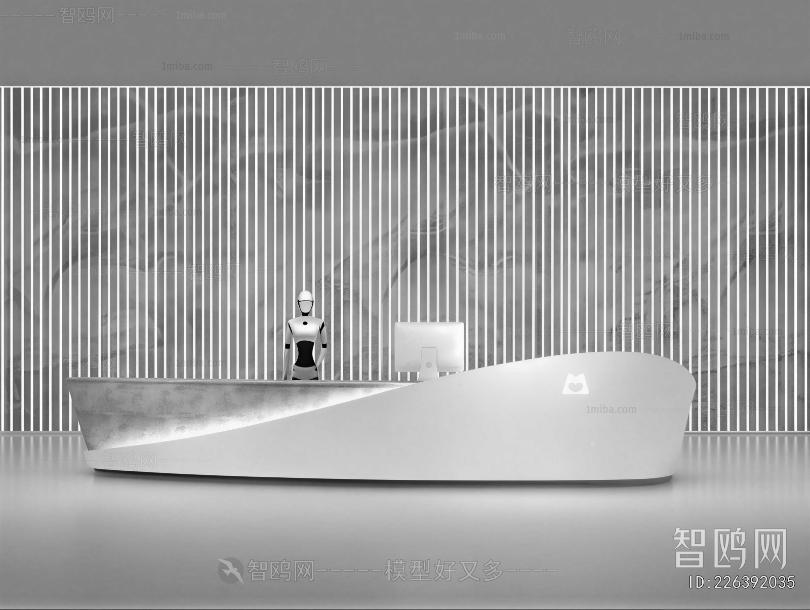 Modern Office Reception Desk