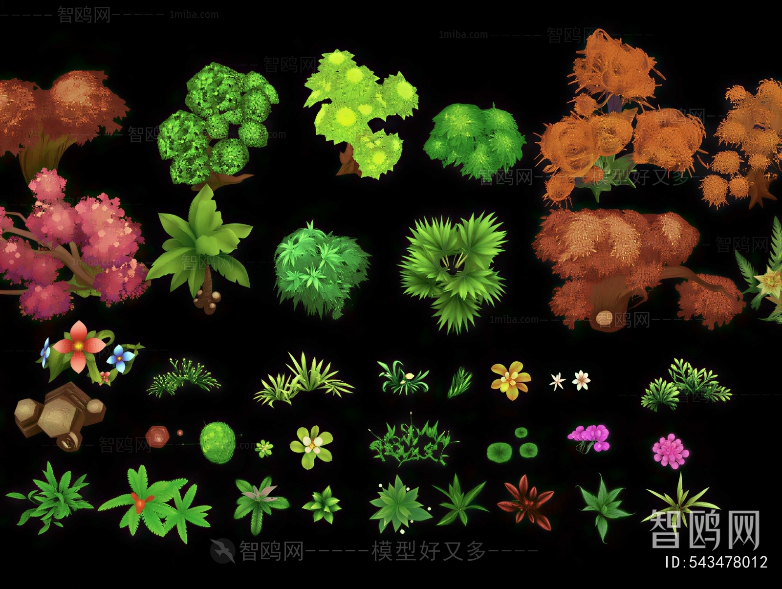 Modern Flowers And Grass