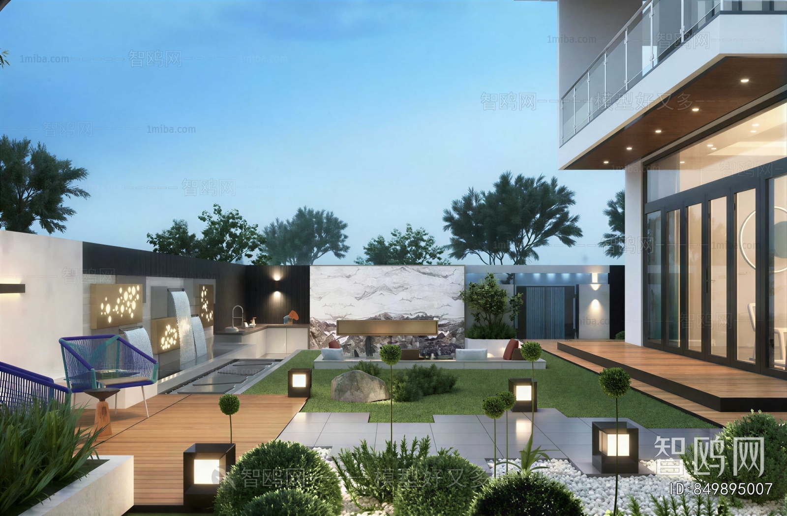 Modern Courtyard/landscape
