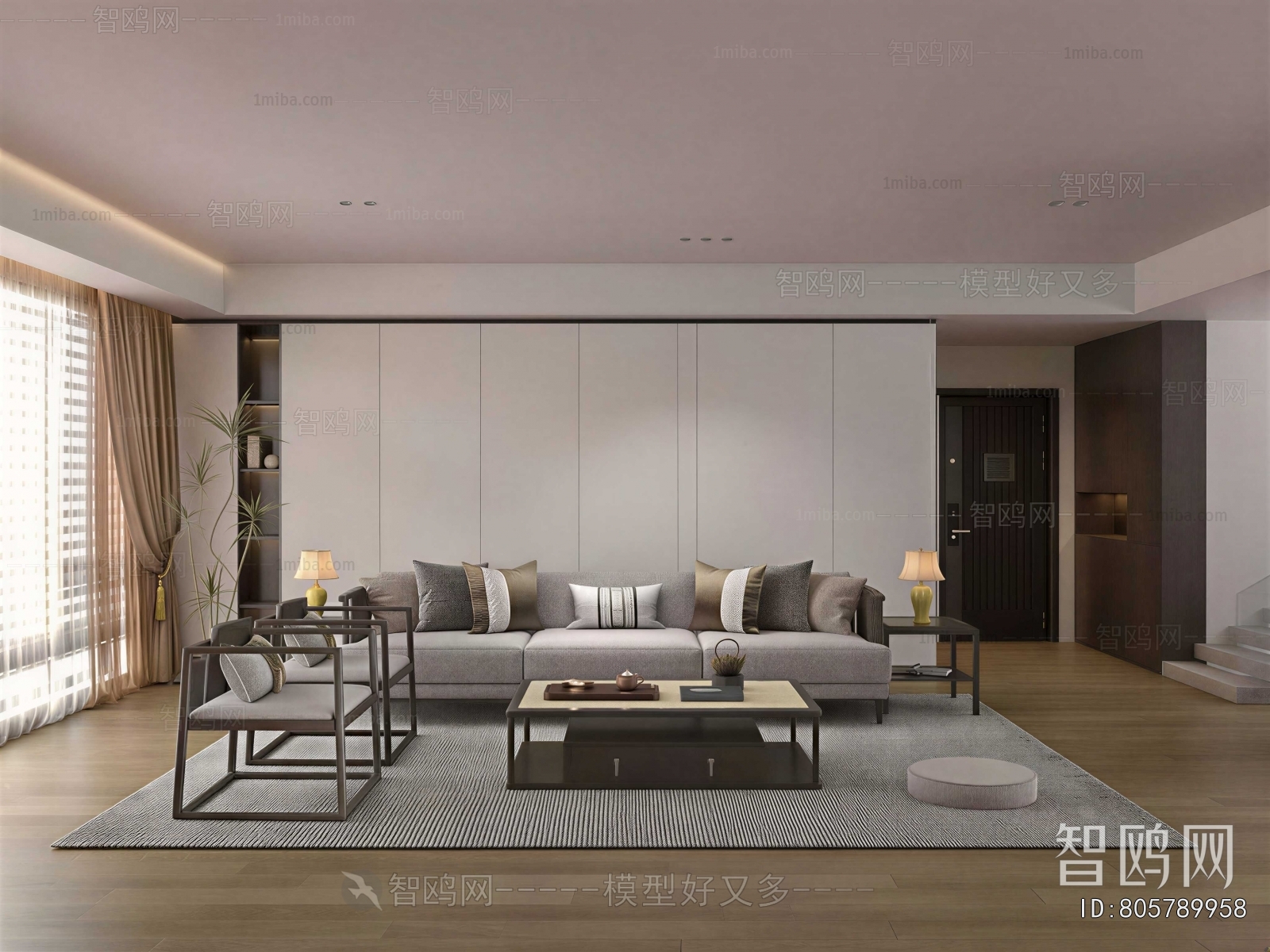New Chinese Style A Living Room