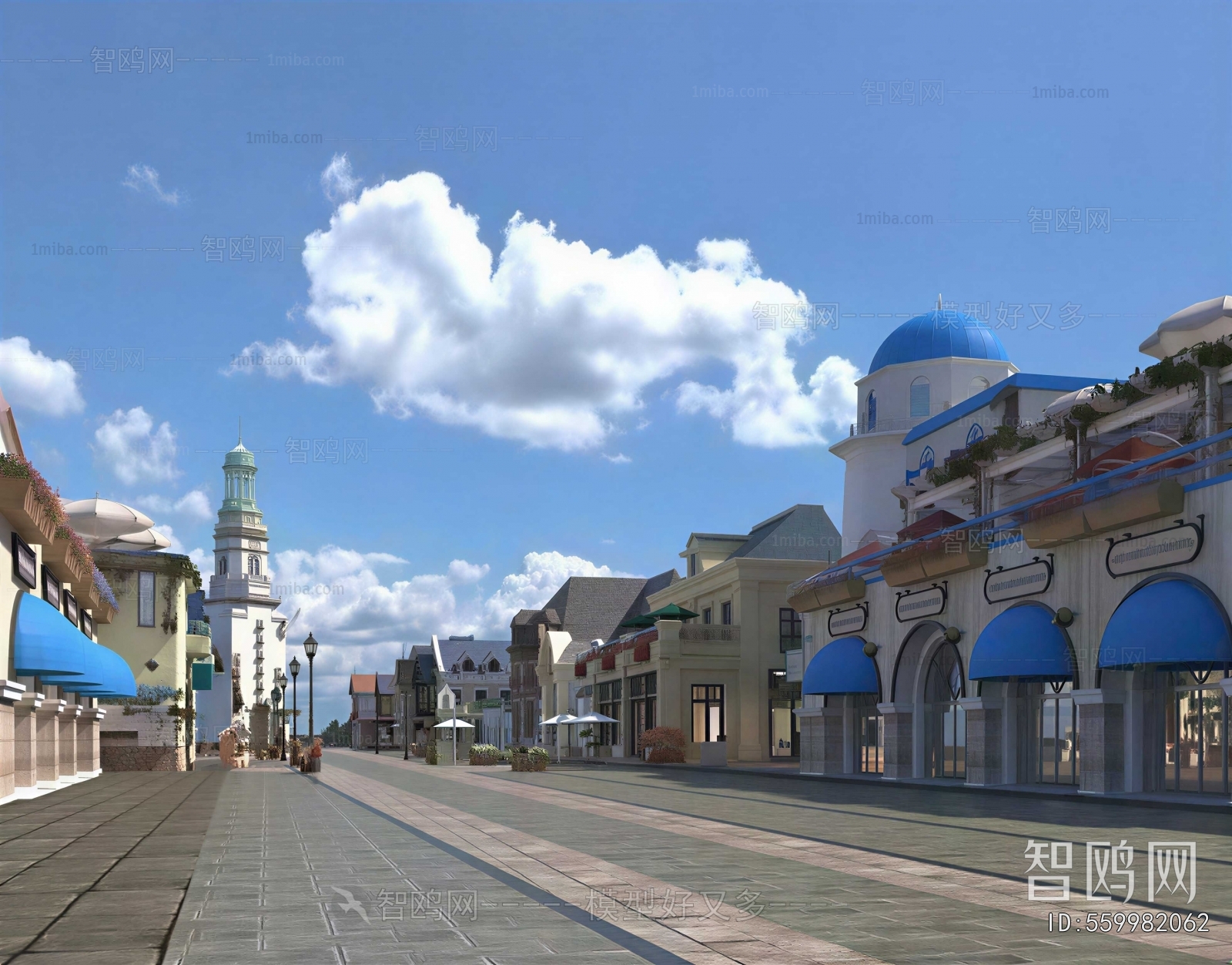 Mediterranean Style Commercial Street