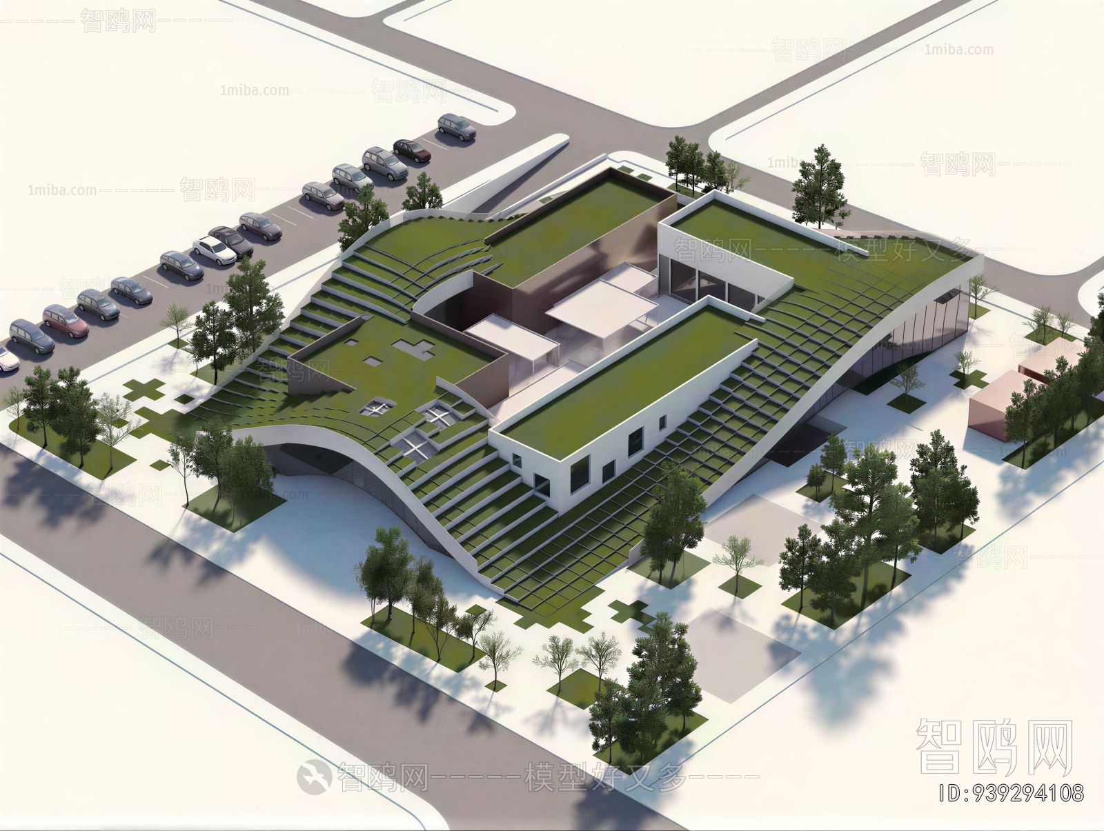 Modern Architectural Bird's-eye View Planning