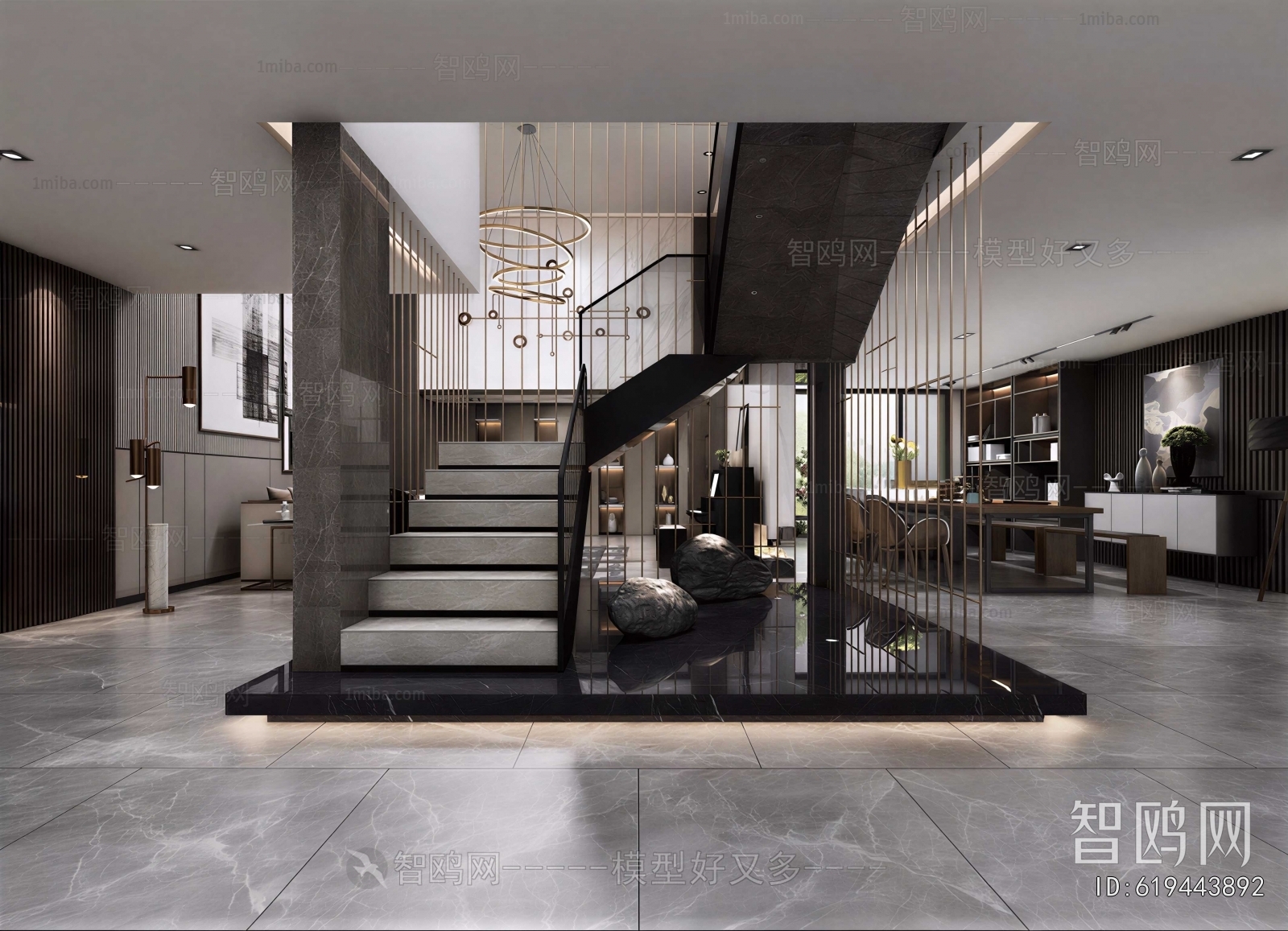New Chinese Style Stairwell