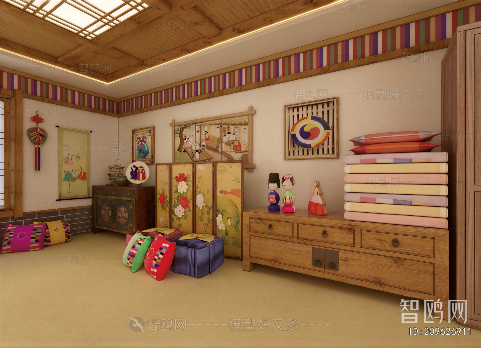 New Chinese Style Bedroom