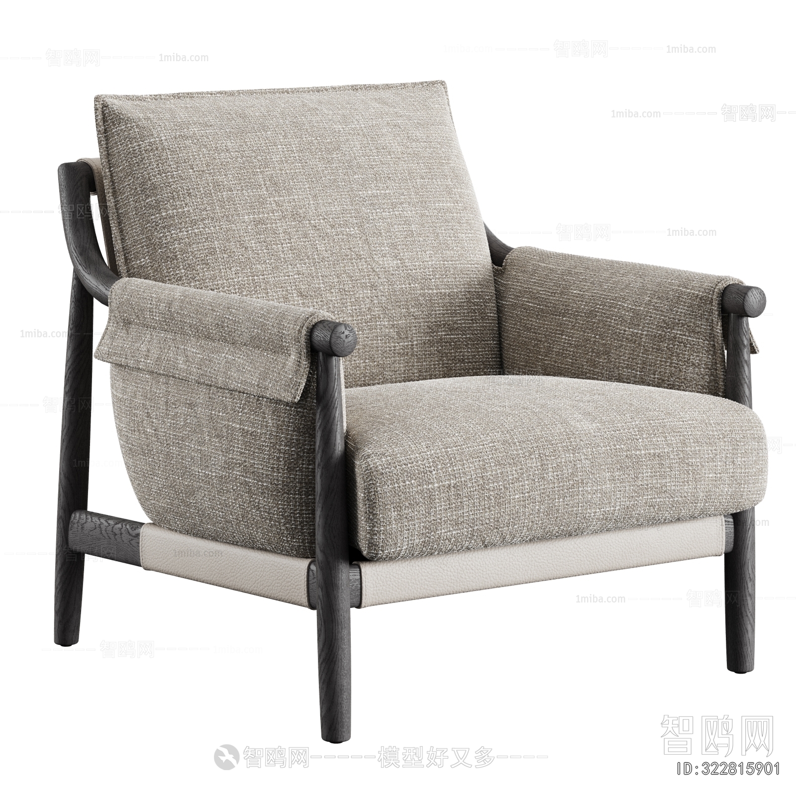 Wabi-sabi Style Single Sofa