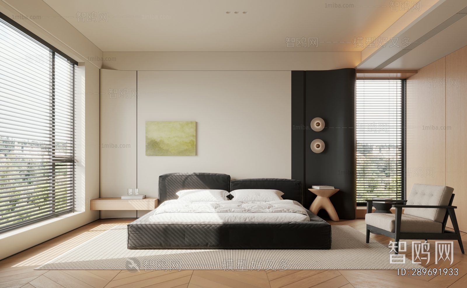 Modern Wabi-sabi Style Bedroom
