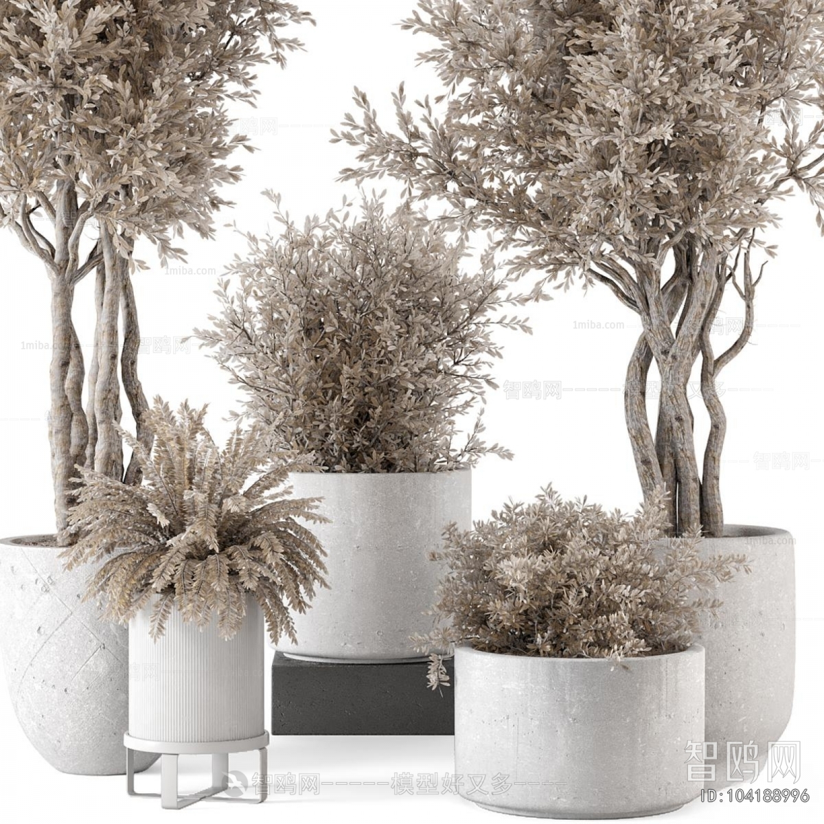Modern Ground Green Plant Potted Plants