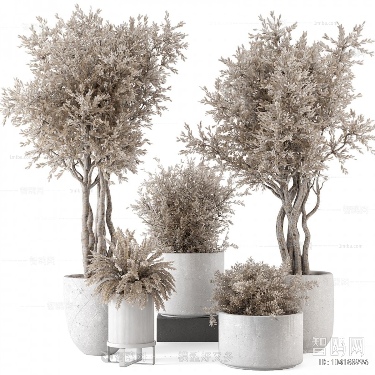 Modern Ground Green Plant Potted Plants