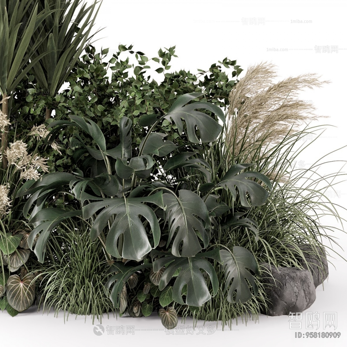 Modern Flowers And Grass