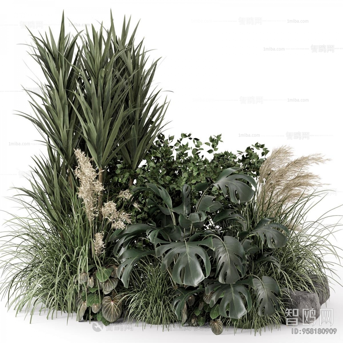 Modern Flowers And Grass