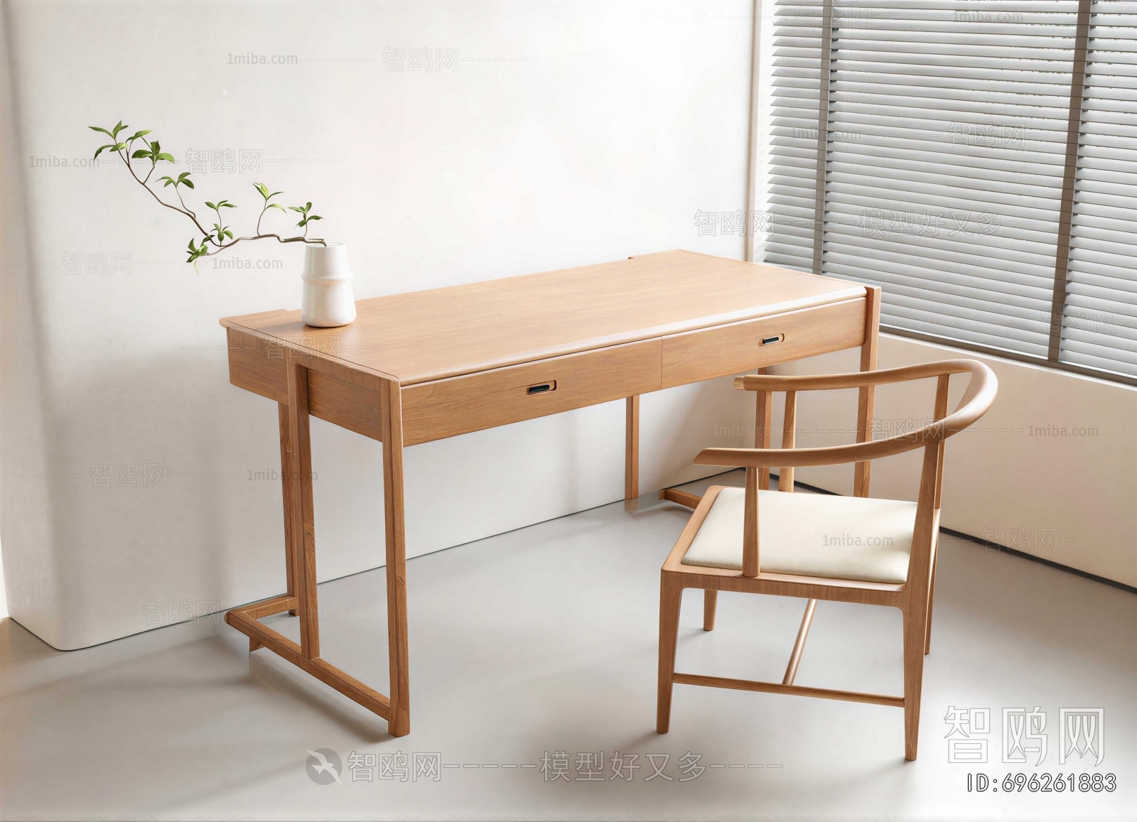 New Chinese Style Computer Desk And Chair